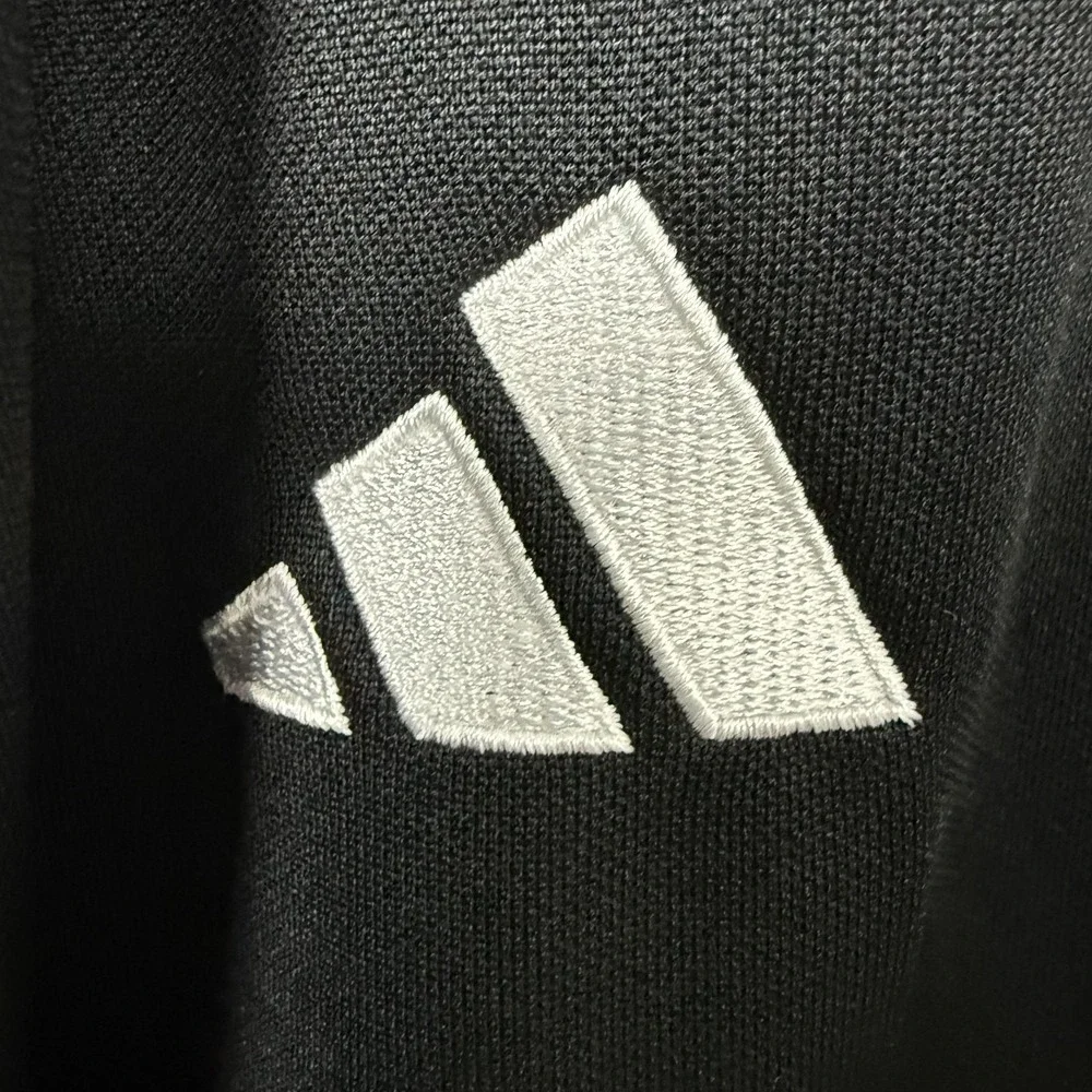 Adidas Jacket Mens 2XL Slim Black 3-Stripes Track Full Zip Athletic AEROREADY